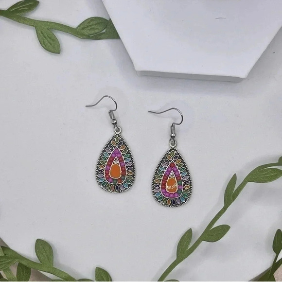 Colorful Bohemian Earrings - Picture 3 of 5